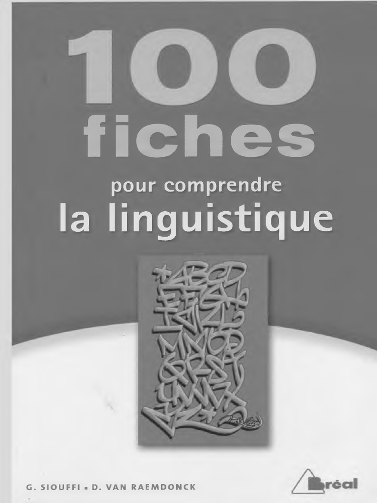 100 Fiches Pour Comprendre La Linguistique Copie Rhetorique Linguistique