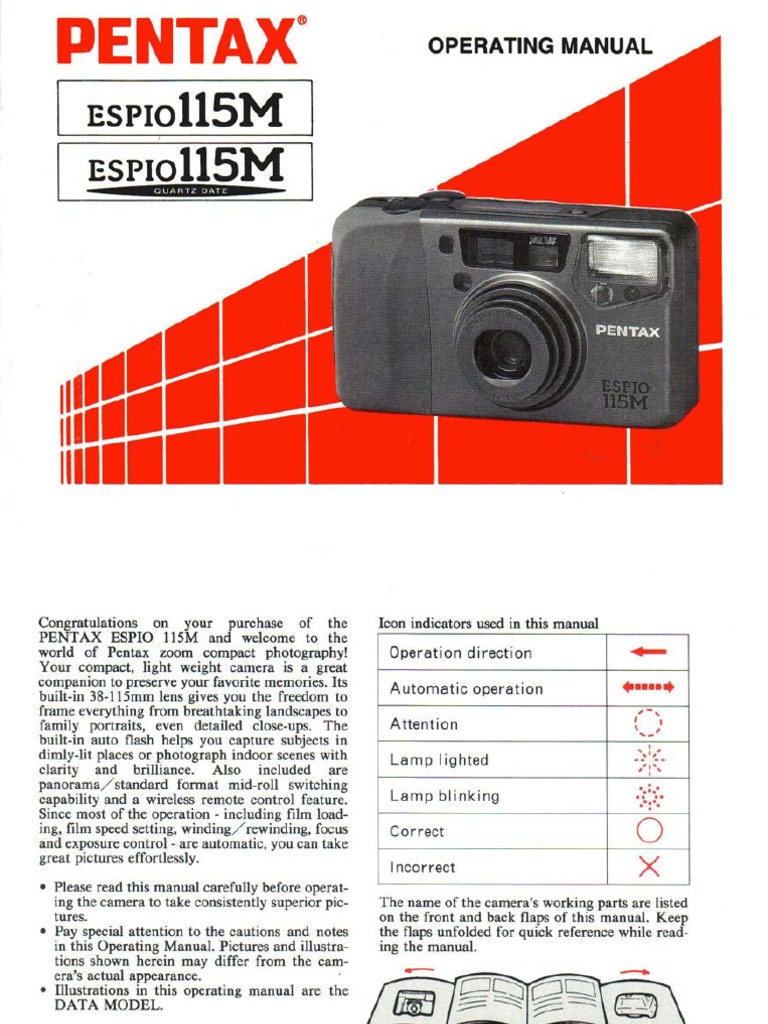 Pentax Espio 115m Manual | PDF