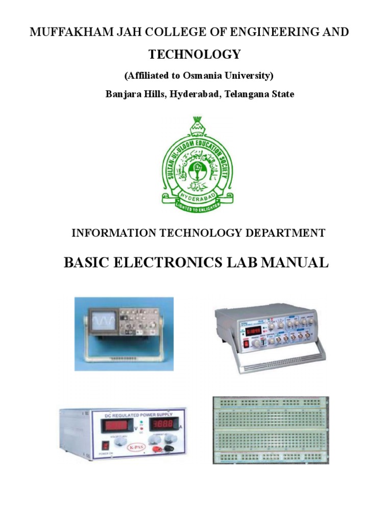 Basic Electronics Lab Manual Technology PDF PN Junction Diode