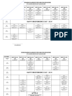 Time Table From 13th August To 18th August 2019