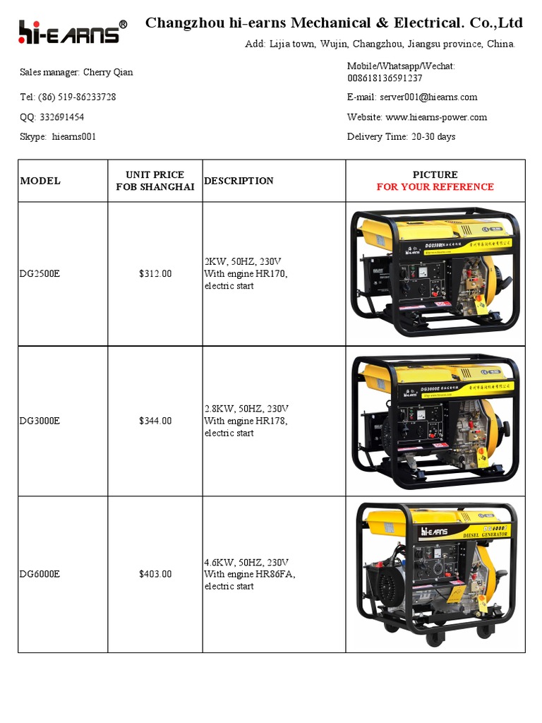 Industrial Generators for Sale | PDF