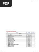 PART - A (Short Answer Questions) : S. No Blooms Taxonomy Level Course Outcome