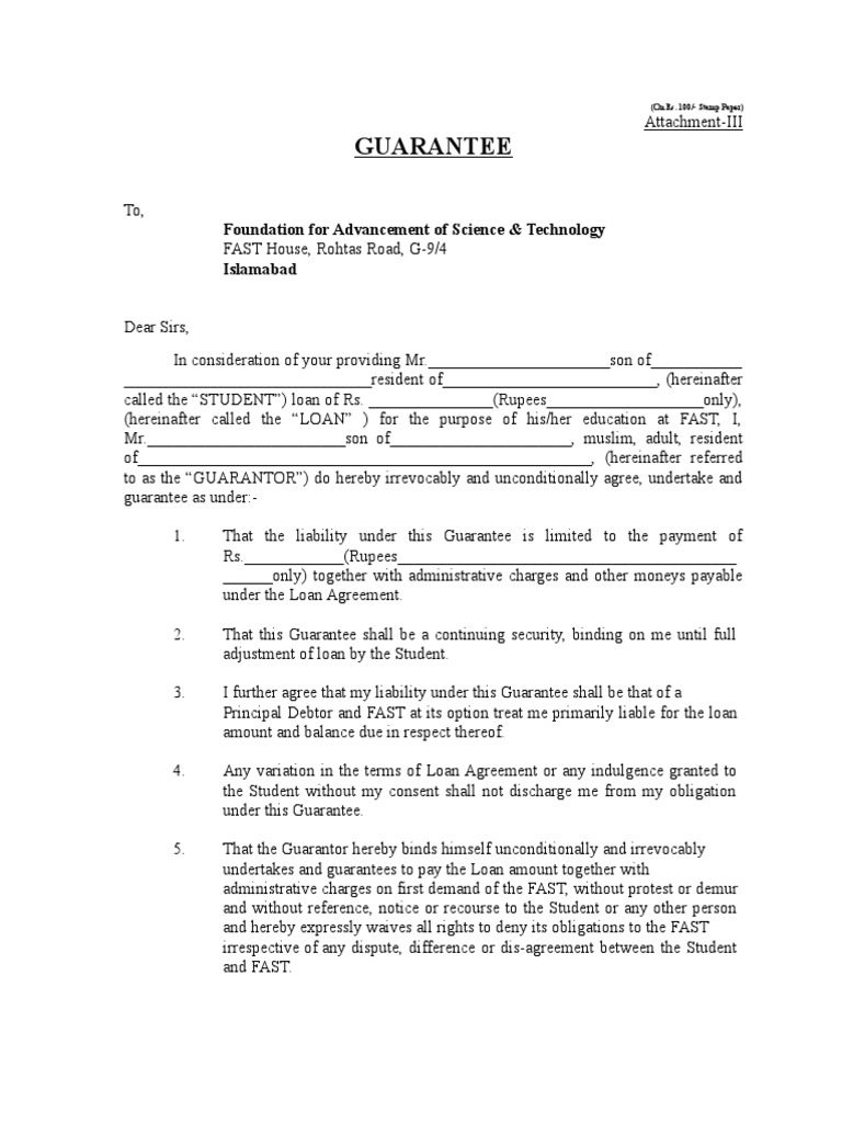 FA GuaranteeIII AB PDF Guarantee Law Of Obligations