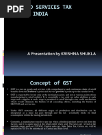 Goods and Services Tax (GST) in India: A Presentation by KRISHNA SHUKLA