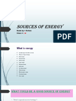 Sources of Energy: Made by Rohan Class