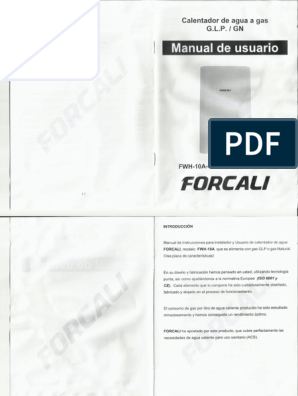 Calentador de agua a gas Forcali 10 Litros. En stock.