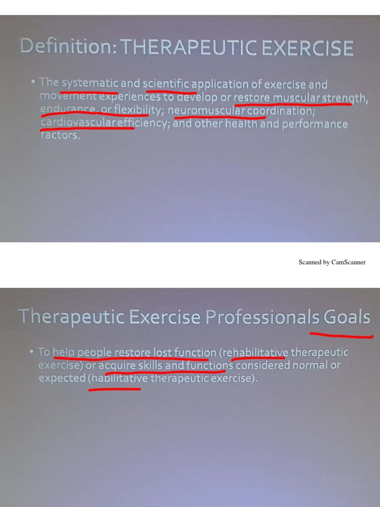 Therapeutic Exercise PDF