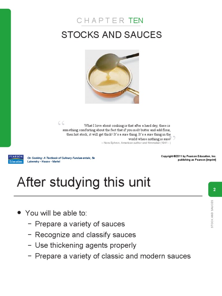 Stocks and Sauces | PDF | Sauce | Food Ingredients