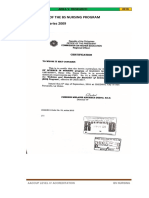 Curriculum of The Bs Nursing Program CMO No. 14, Series 2009