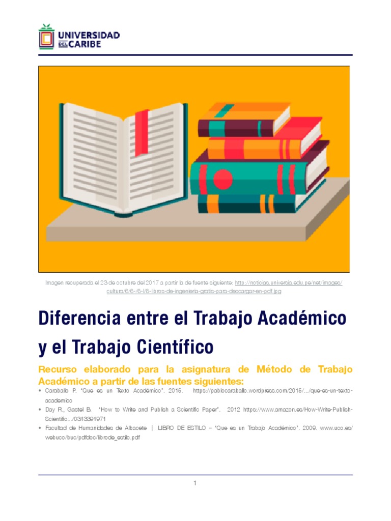 Diferencia Entre El Trabajo Académico y El Trabajo