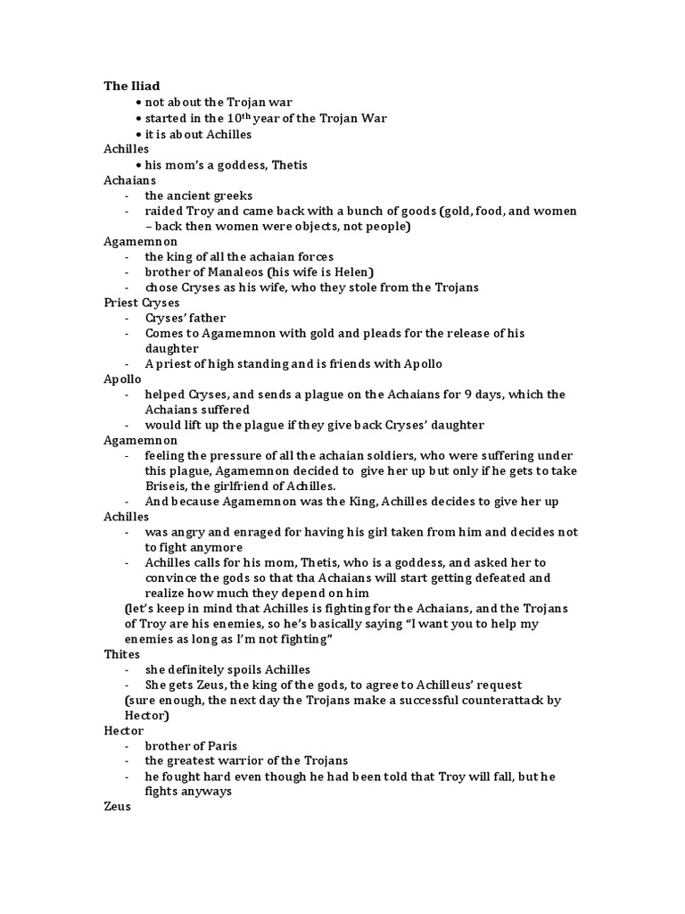 ILIAD BOOK 9 SUMMARY visual data 8