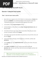 Lab Answer Key - Module 1 - Introduction To Microsoft Azure