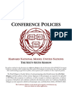 HNMUN 2020 Conference Policies