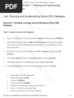 Lab Answer Key - Module 7 - Planning and Implementing Azure SQL Database