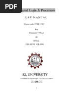 Digital Logic & Processors: Lab Manual