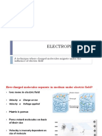 Electrophoresis: A Technique Where Charged Molecules Migrate Under The Influence of Electric Field