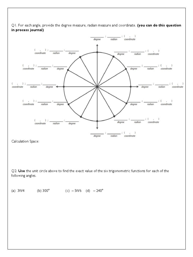 Trigonometric Functions and Angle Calculations | PDF