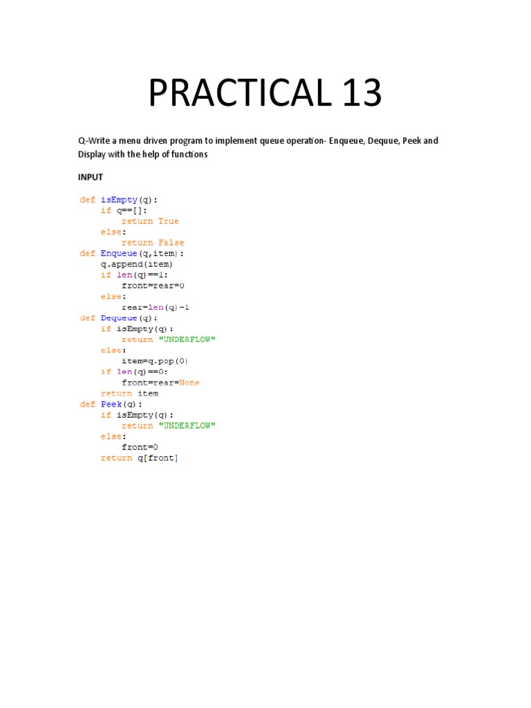 Queue Operations in Python | Download Free PDF | Queue (Abstract Data ...