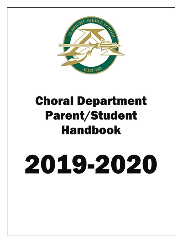 Albright Choir Handbook 20192020 PDF Choir Singing