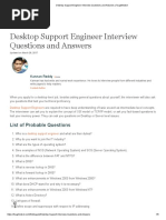 Desktop Support Engineer Interview Questions and Answers - ToughNickel