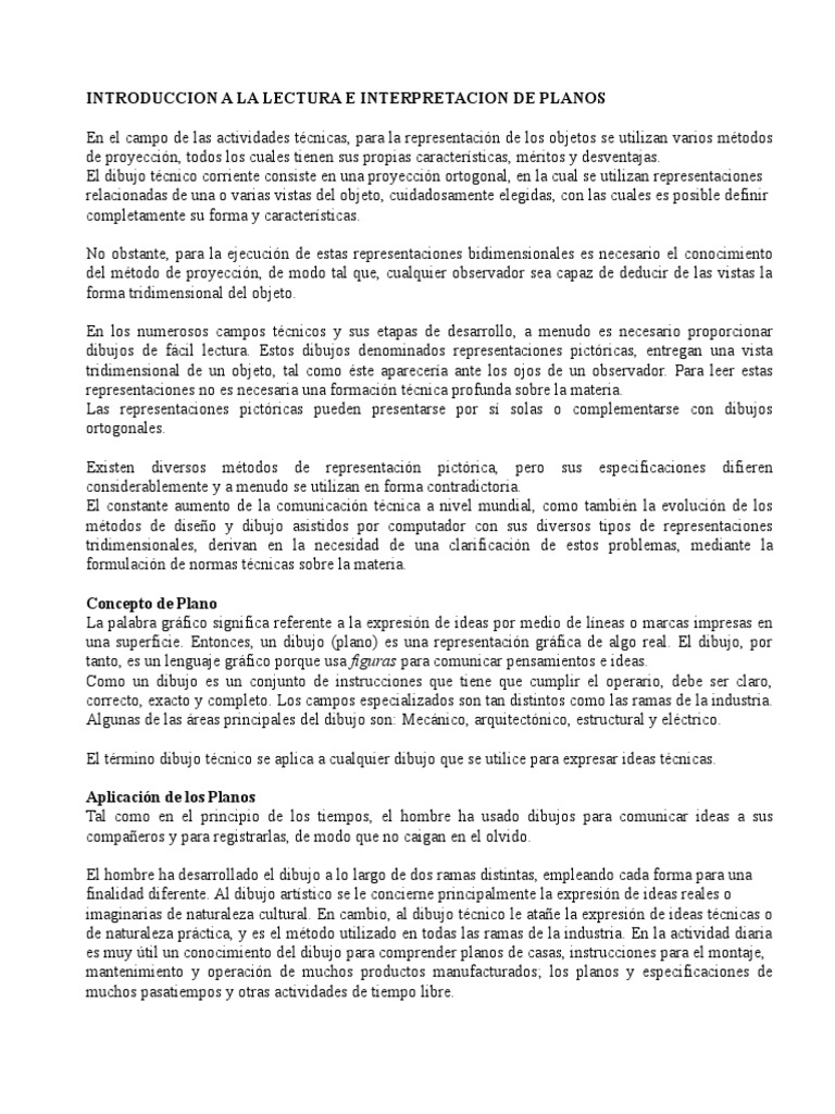 Introduccion A La Lectura e Interpretacion de Planos | PDF | Dibujo ...