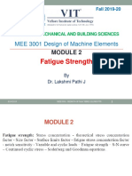Fatigue Strength: MEE 3001 Design of Machine Elements