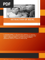 Retraction of Rizal