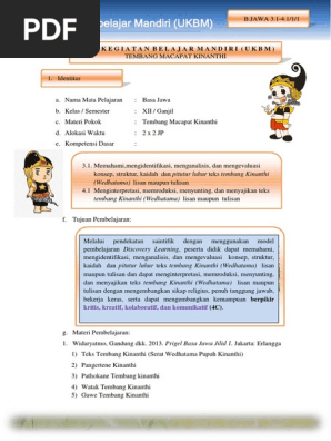 Template Ukbm Bahasa Jawa Terbaru