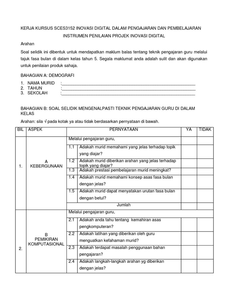 Soal Selidik Inovasi
