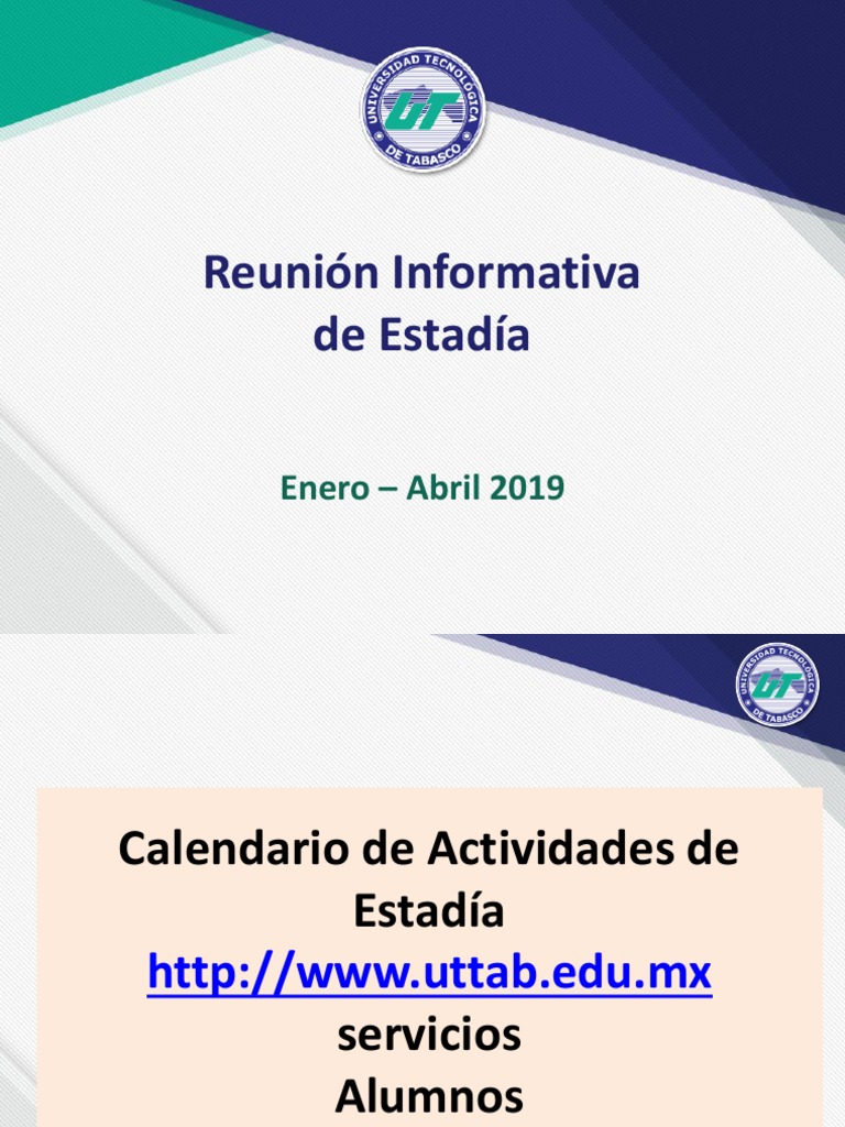 Información sobre Estadías 2019 | PDF | Informática y tecnología de la ...