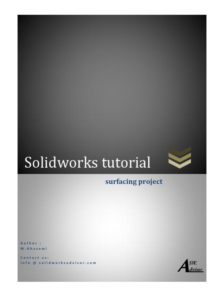 SolidWorks Surfacing Tutorial for Beginners | PDF | Teaching Mathematics