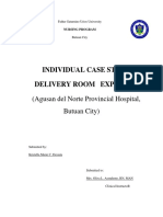 Individual Case Study Delivery Room Exposure: (Agusan Del Norte Provincial Hospital, Butuan City)