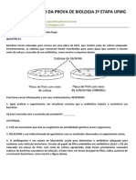 Correção Da Prova de Biologia 2 Etapa Ufmg - 1998