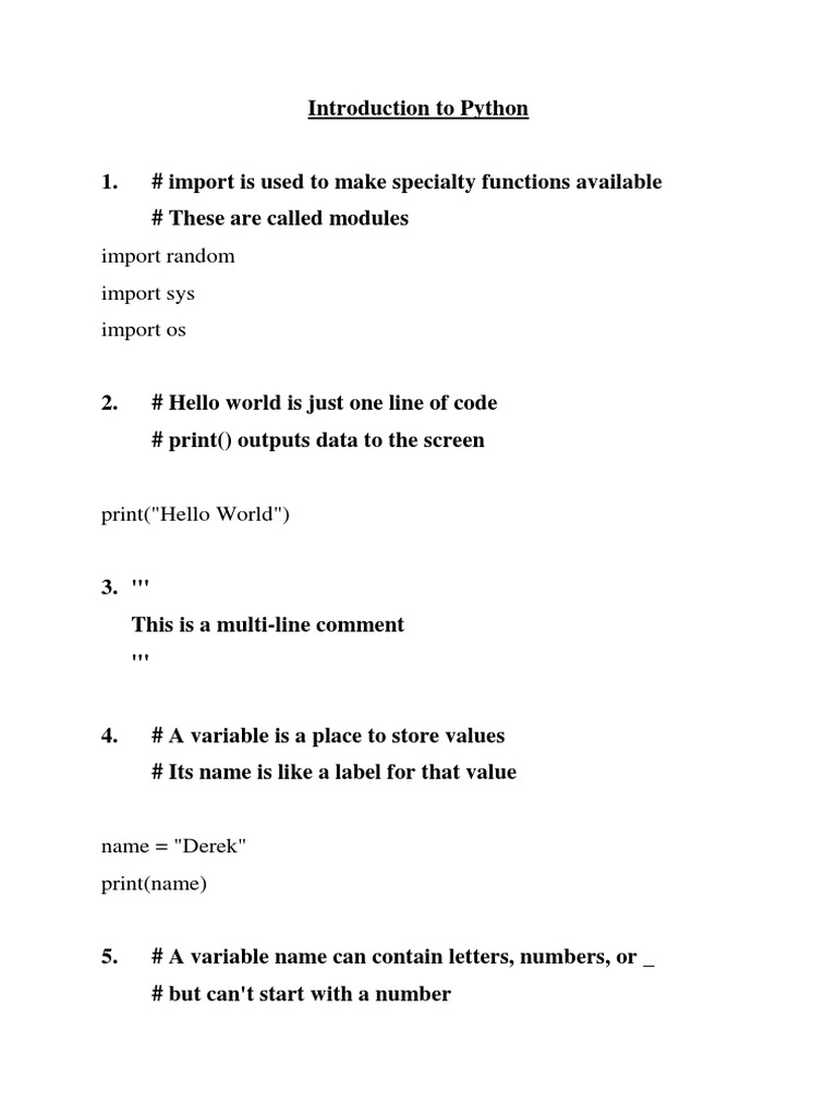Intro to Python Programming | PDF | Subroutine | String (Computer Science)