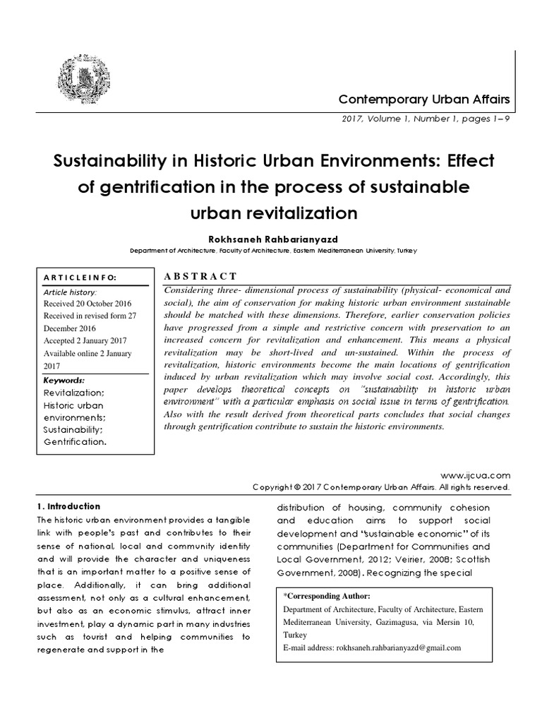 Rakanesh - Sustainability in Historic Urban Environments Effect of ...