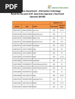 Data Entry Operator Key Punch Operator (BS-08) PDF