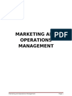 Marketing and Operations Management