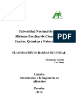 Monografia, Barras de Cereal, Cabaña y Perez
