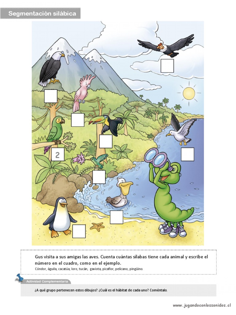 Actividad de Sílabas con Aves | PDF | Arte | Libros para adolescentes