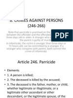 Crimes Against Persons (246-266)