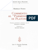 (Immagini Della Ragione - 15) Marsilio Ficino, A Cura Di Francesca Lazzarin e Alfonso Ingegno - Commento Al Parmenide Di Platone-Leo S. Olschki (2012)