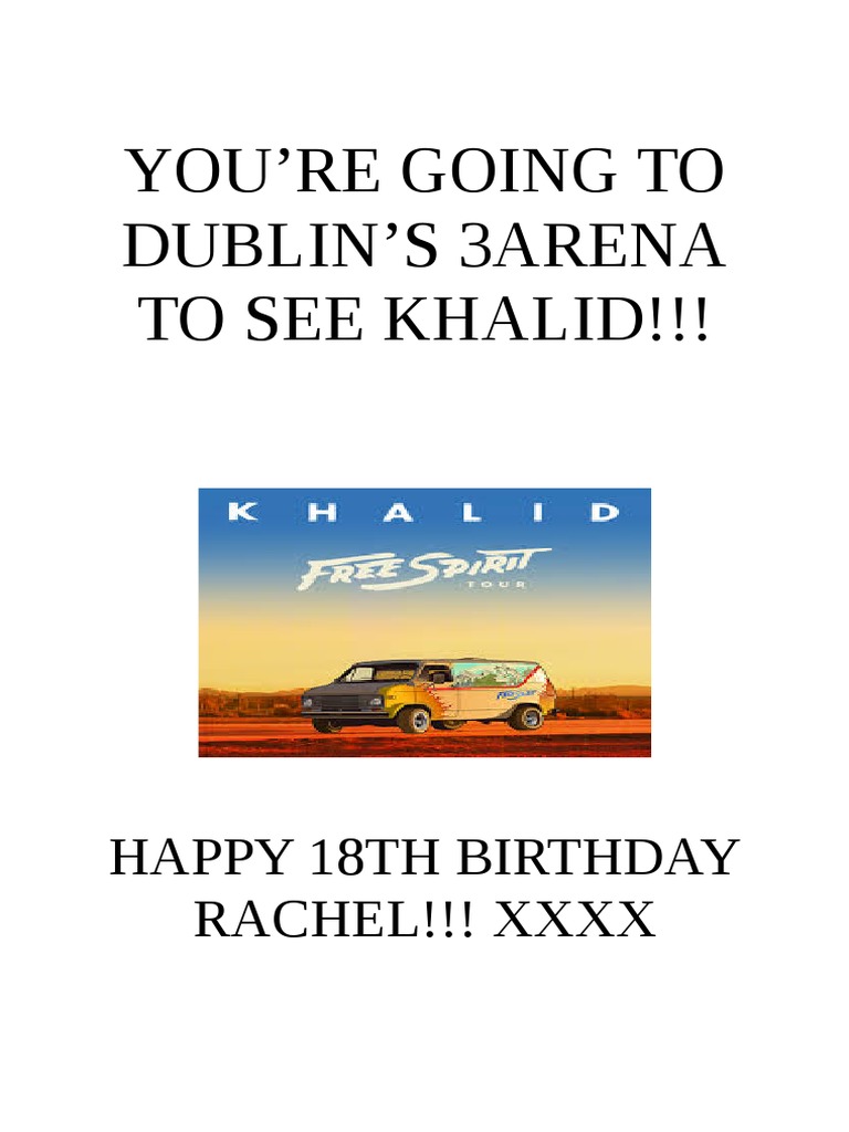 Khalid Concert at Dublin's 3Arena | PDF