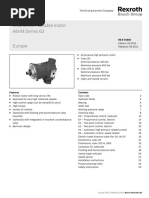 Axial Piston Variable Motor A6VM Series 63 Europe: Europe RE-E 91604/05.2016, Bosch Rexroth AG