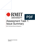 Assessment Task 1 Issue Summary