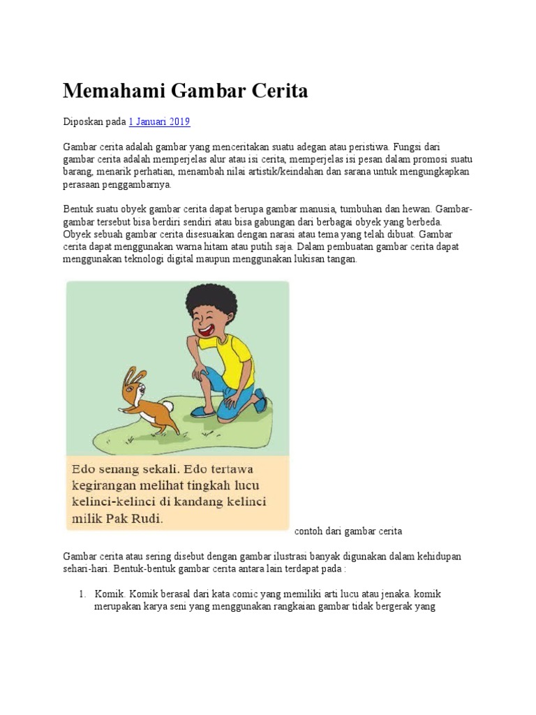 Memahami Fungsi Gambar Cerita PDF Fiksi Umum