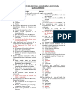 Evaluación de Historia Geografía y Economía 3b