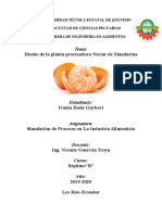 Diseño de planta procesadora de néctar de mandarina