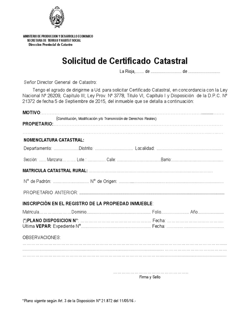 Certificado Catastral Pdf Propiedad Informacion Del Gobierno