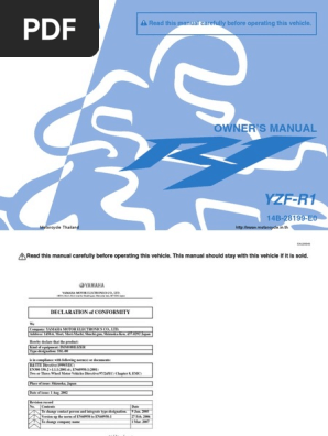 Yamaha-YZF-R1 Service Manual PDF | PDF | Motorcycle | Tire