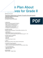 Lesson Plan About Adectives For Grade II
